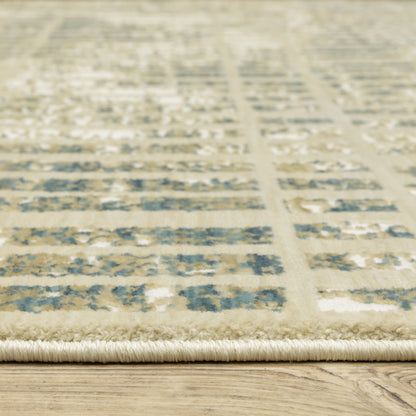 Oriental Weavers Reed  Beige Blue Modern & Contemporary