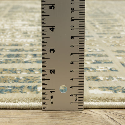 Oriental Weavers Reed  Beige Blue Modern & Contemporary