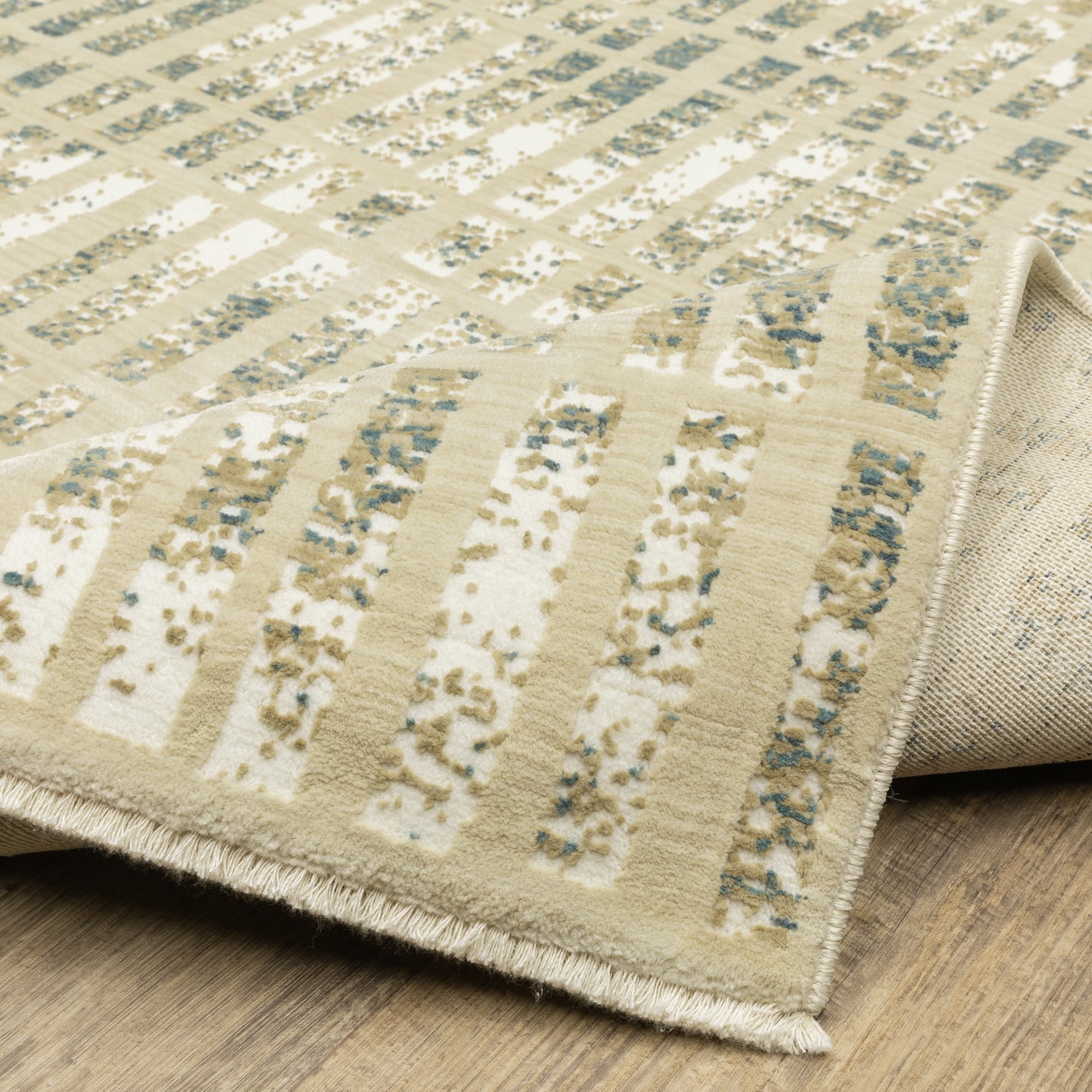 Oriental Weavers Reed  Beige Blue Modern & Contemporary