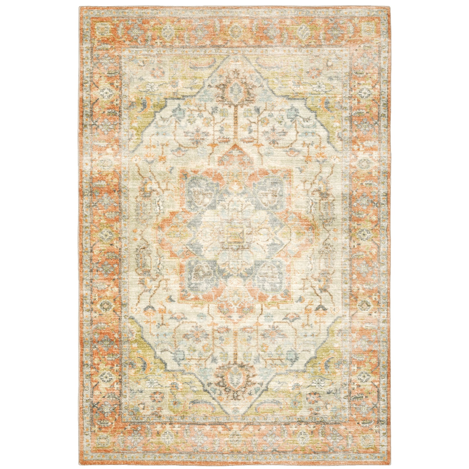 Oriental Weavers Savoy  Orange Silver Traditional