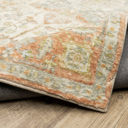 Oriental Weavers Savoy  Orange Silver Traditional