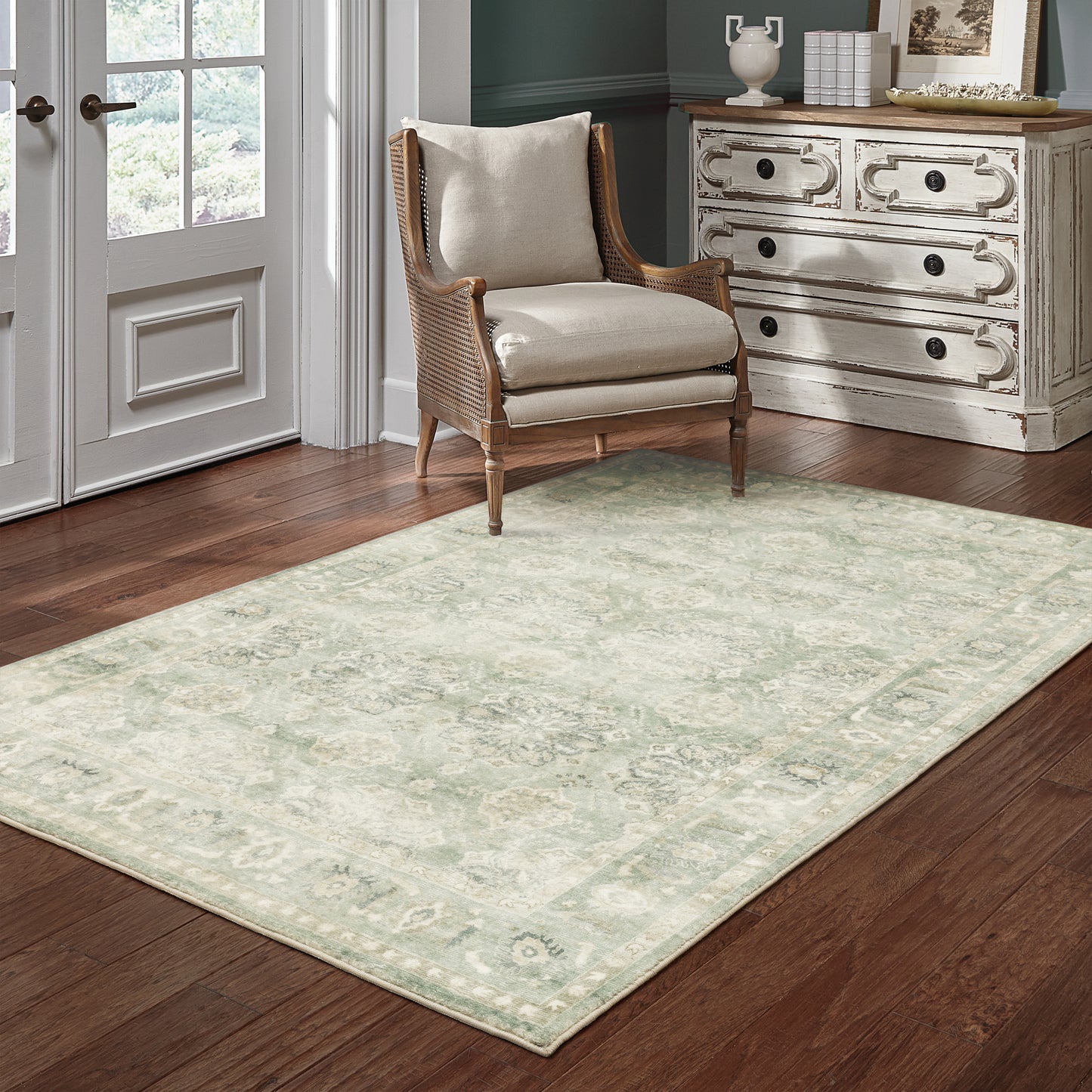Oriental Weavers Savoy  Green Ivory Traditional
