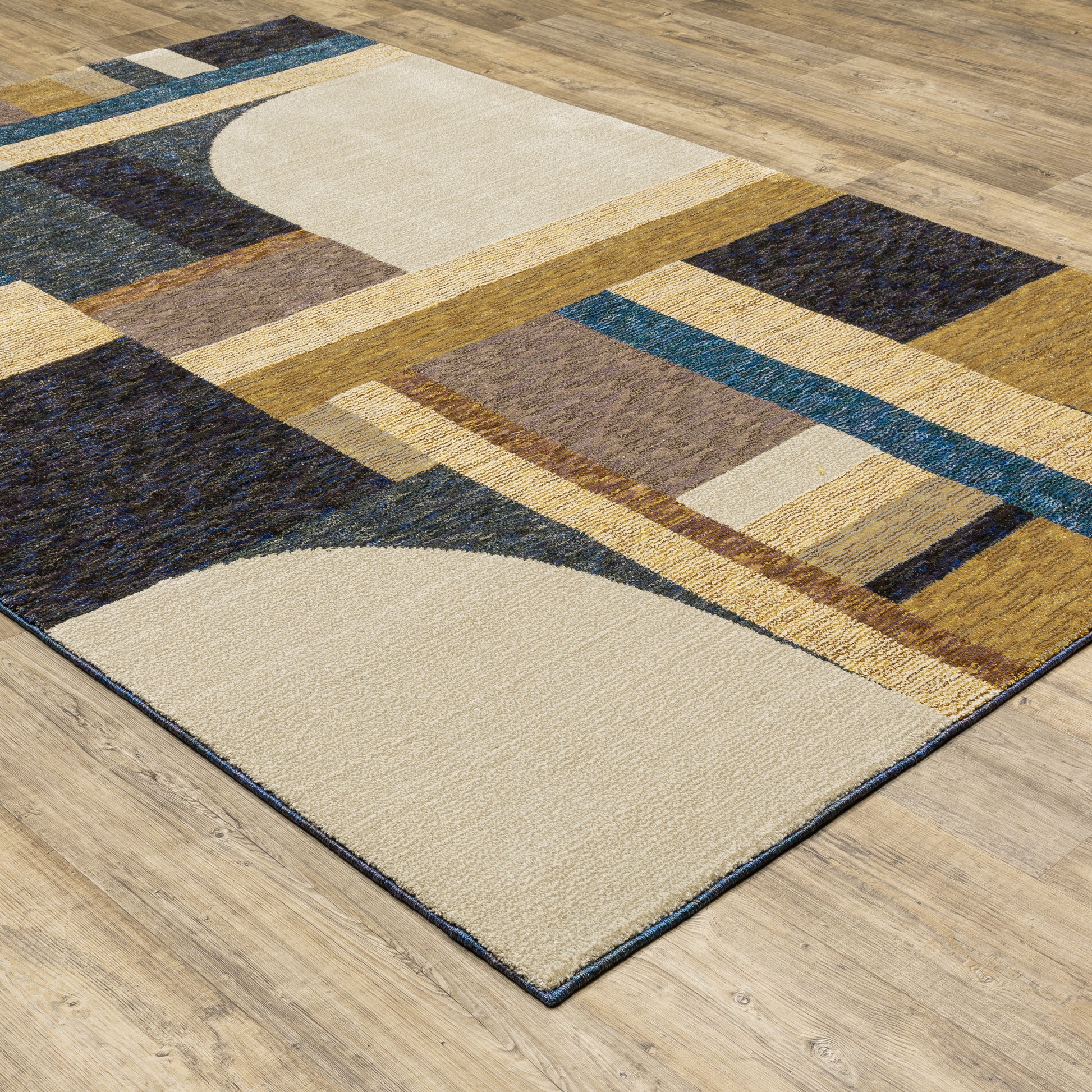 Oriental Weavers Strada  Gold Blue Modern & Contemporary