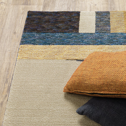Oriental Weavers Strada  Gold Blue Modern & Contemporary