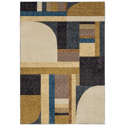 Oriental Weavers Strada  Gold Blue Modern & Contemporary