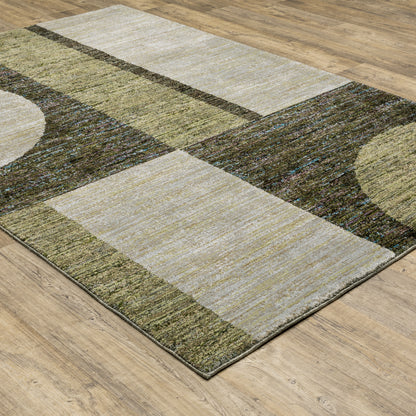 Oriental Weavers Strada  Gold Green Modern & Contemporary