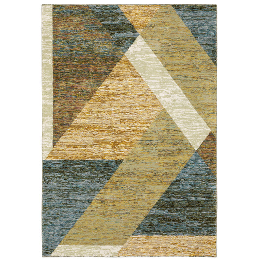 Oriental Weavers Strada  Gold Blue Modern & Contemporary