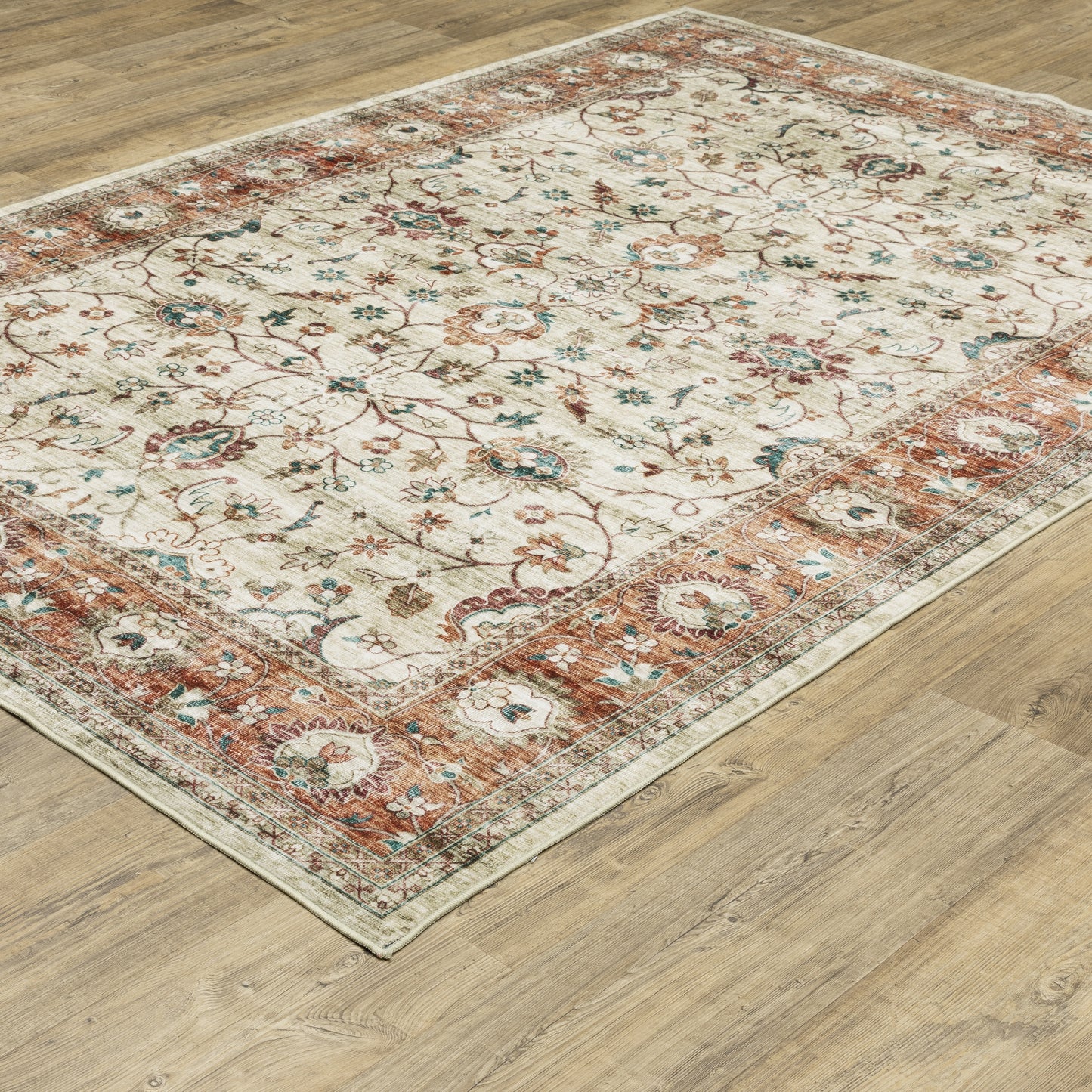 Oriental Weavers Sumter  Ivory Orange Traditional