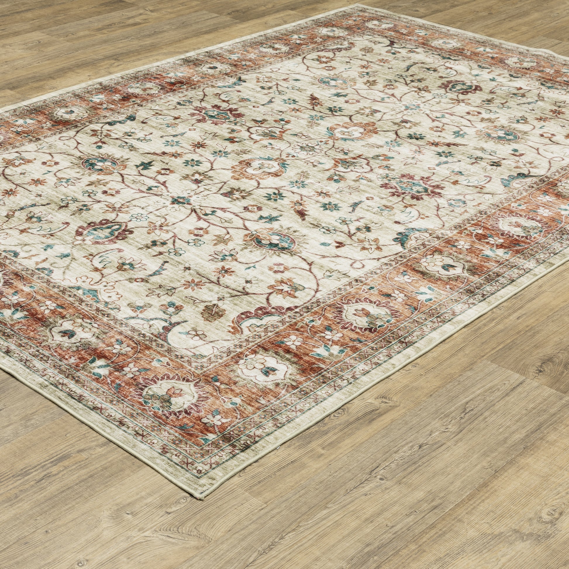 Oriental Weavers Sumter  Ivory Orange Traditional