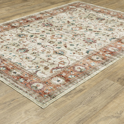 Oriental Weavers Sumter  Ivory Orange Traditional