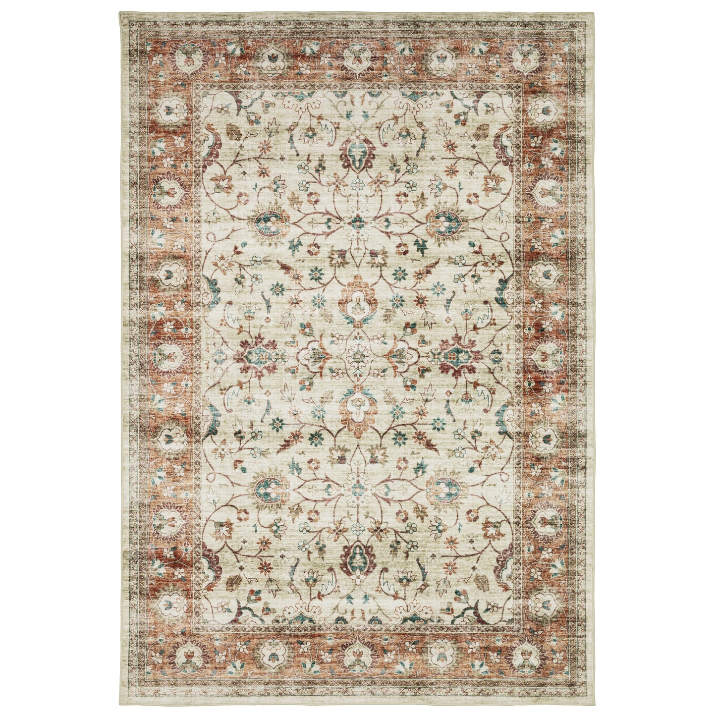 Oriental Weavers Sumter  Ivory Orange Traditional