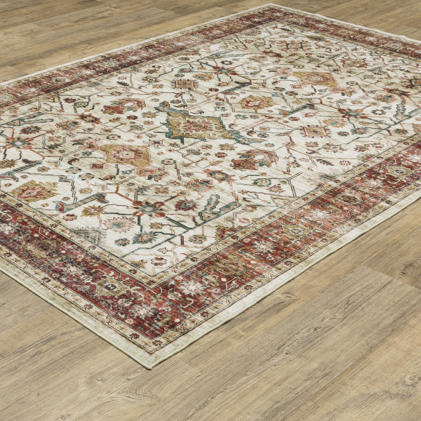 Oriental Weavers Sumter  Ivory Red Traditional