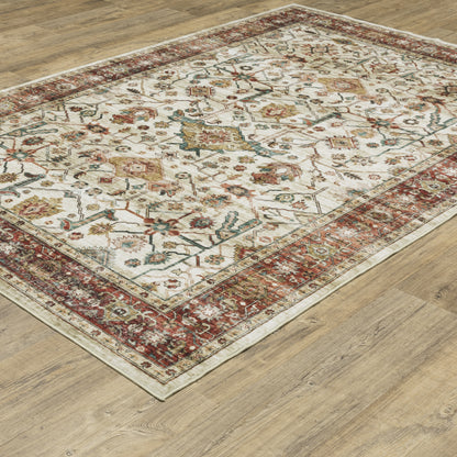 Oriental Weavers Sumter  Ivory Red Traditional