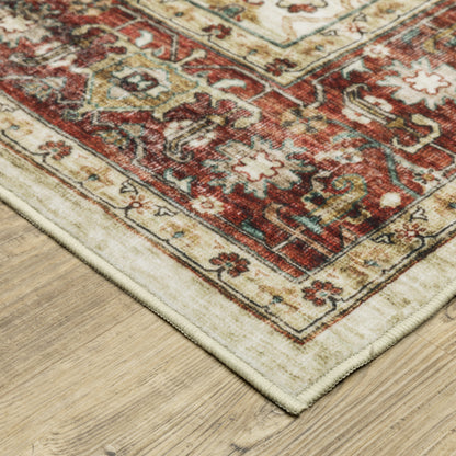 Oriental Weavers Sumter  Ivory Red Traditional