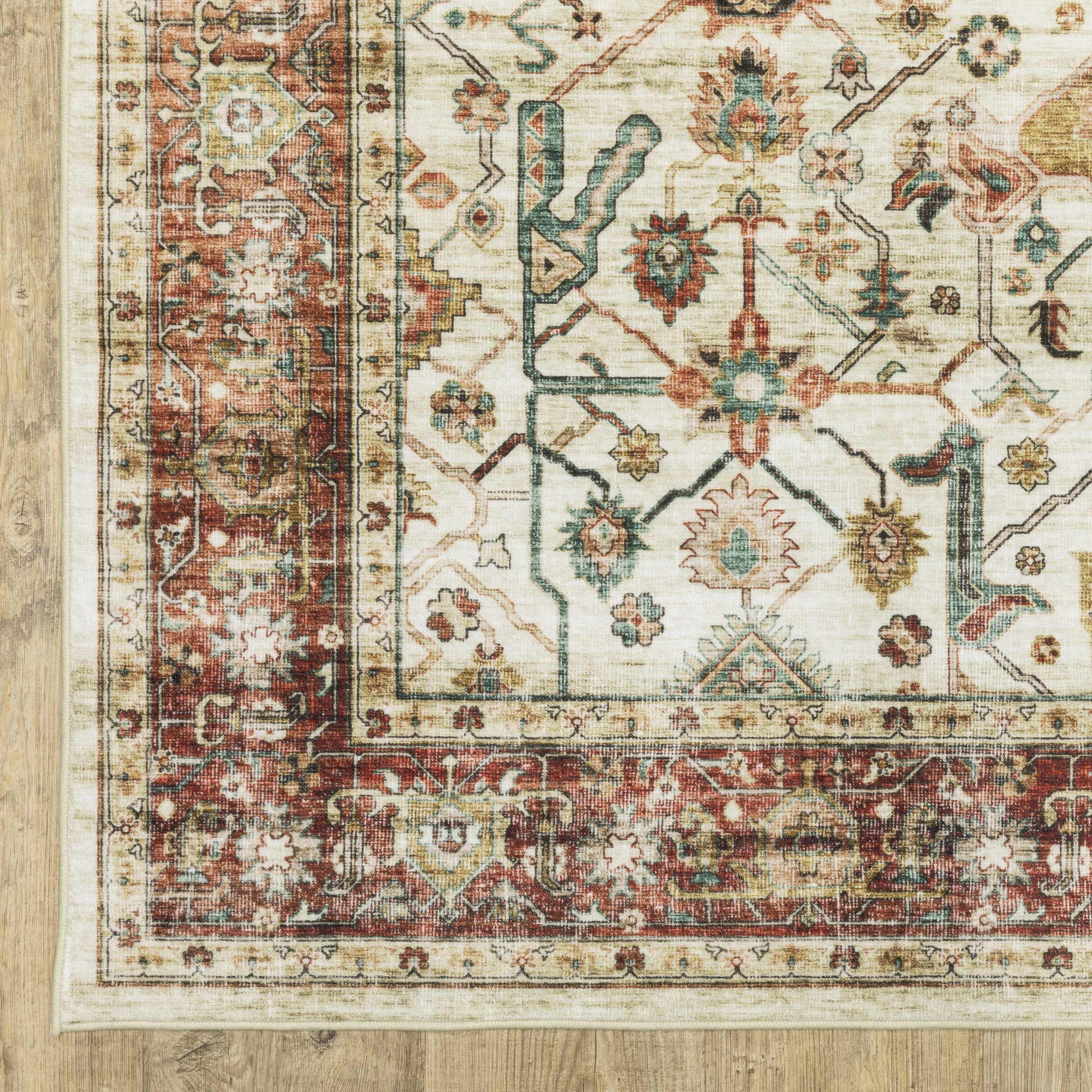 Oriental Weavers Sumter  Ivory Red Traditional