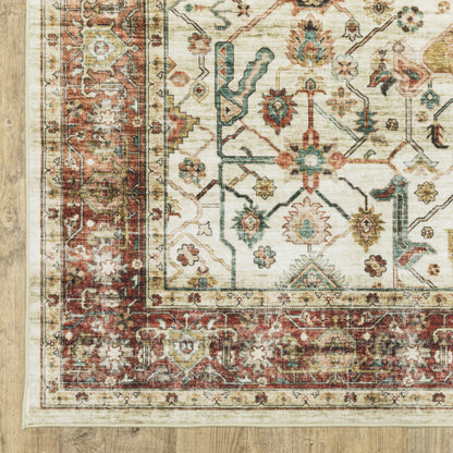 Oriental Weavers Sumter  Ivory Red Traditional