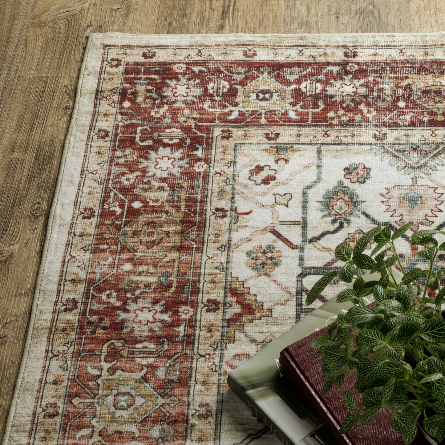 Oriental Weavers Sumter  Ivory Red Traditional