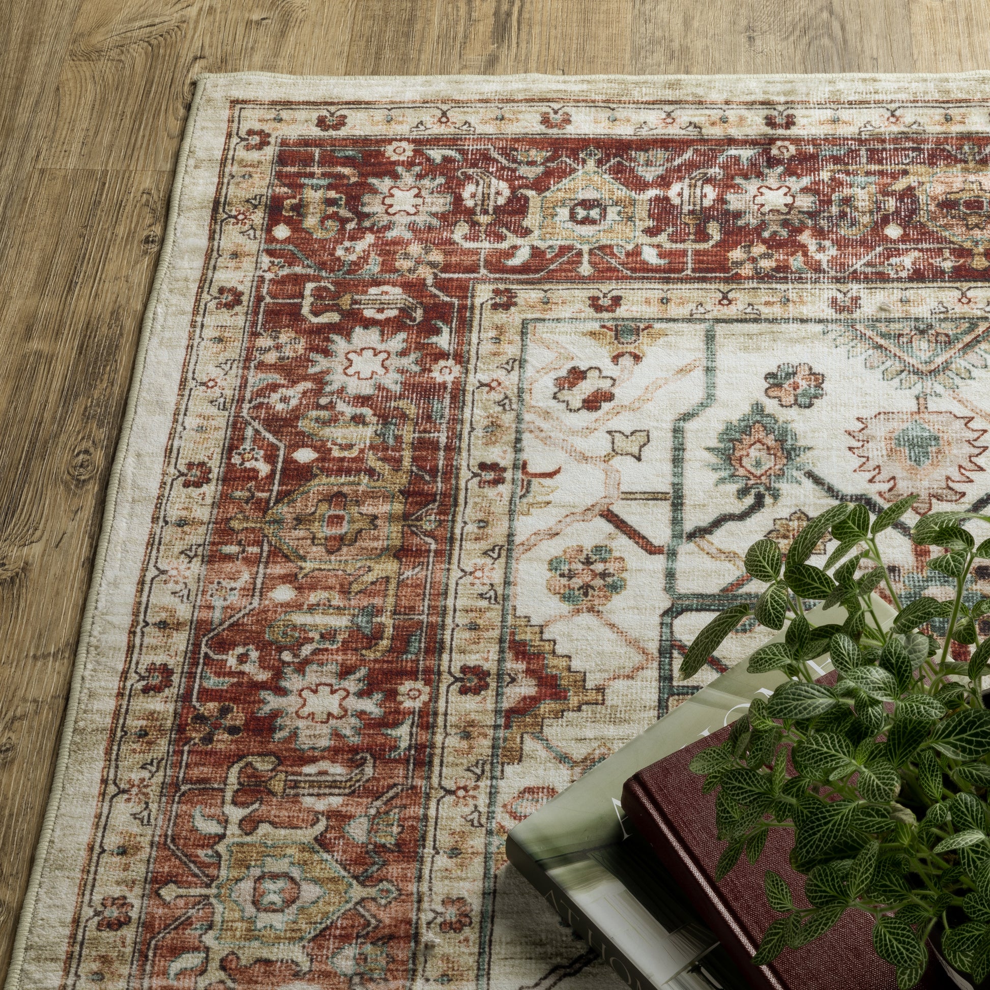 Oriental Weavers Sumter  Ivory Red Traditional