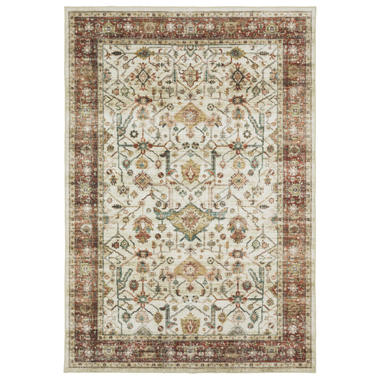 Oriental Weavers Sumter  Ivory Red Traditional