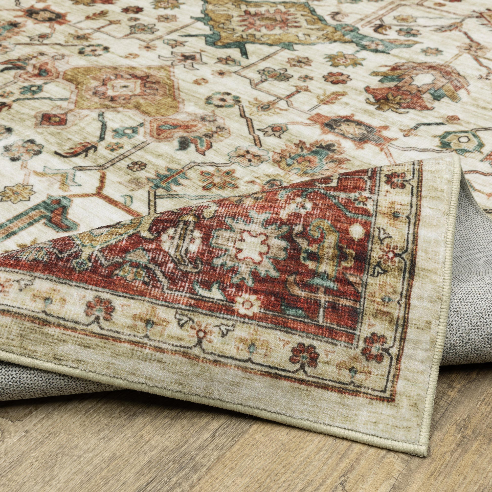 Oriental Weavers Sumter  Ivory Red Traditional