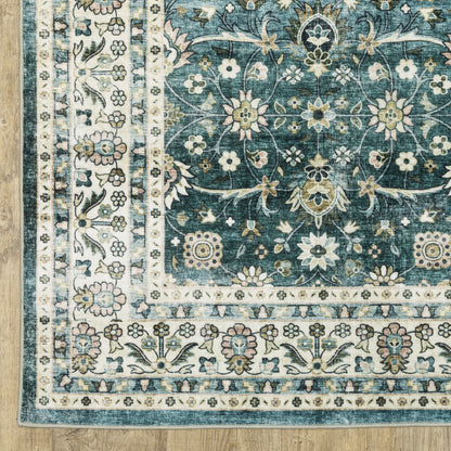 Oriental Weavers Sumter  Teal Ivory Traditional