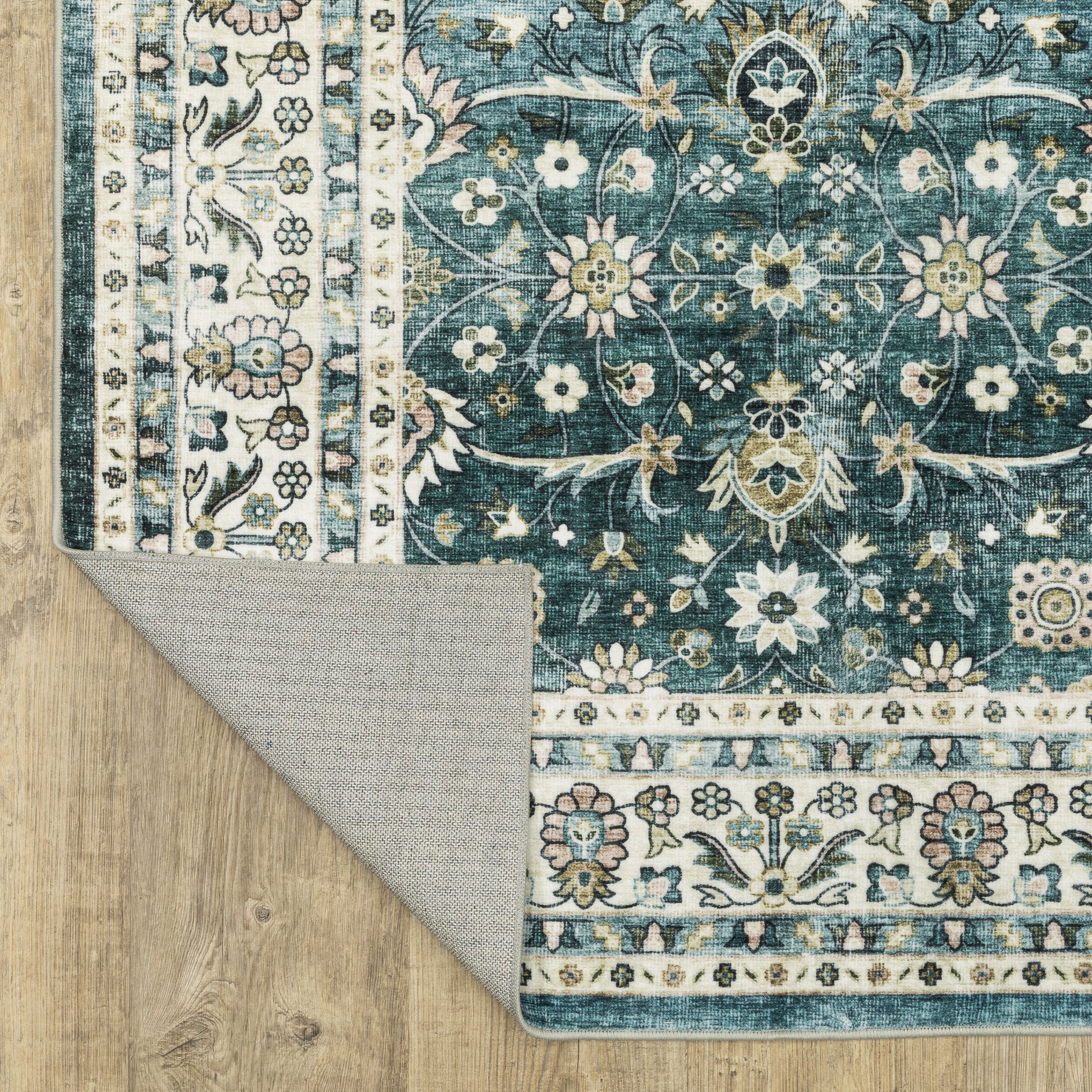 Oriental Weavers Sumter  Teal Ivory Traditional