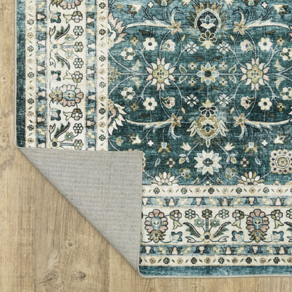 Oriental Weavers Sumter  Teal Ivory Traditional