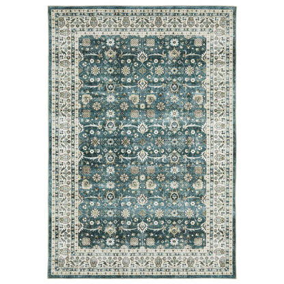 Oriental Weavers Sumter  Teal Ivory Traditional