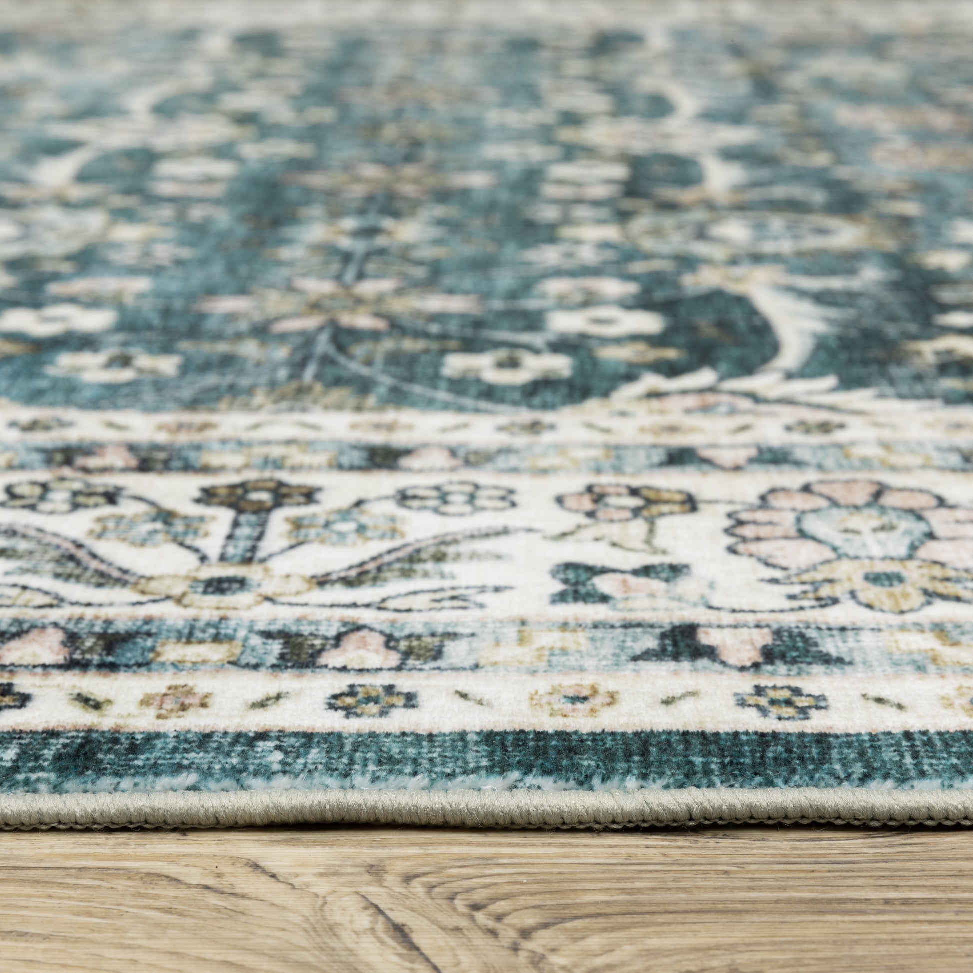 Oriental Weavers Sumter  Teal Ivory Traditional