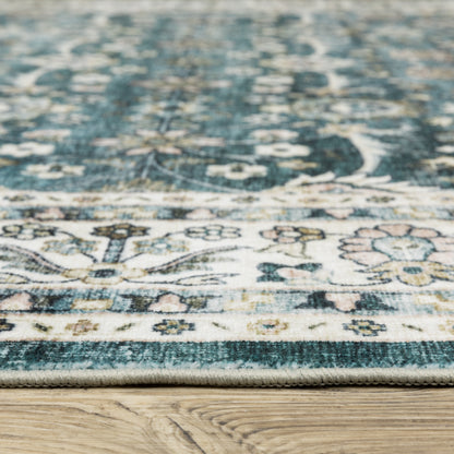 Oriental Weavers Sumter  Teal Ivory Traditional