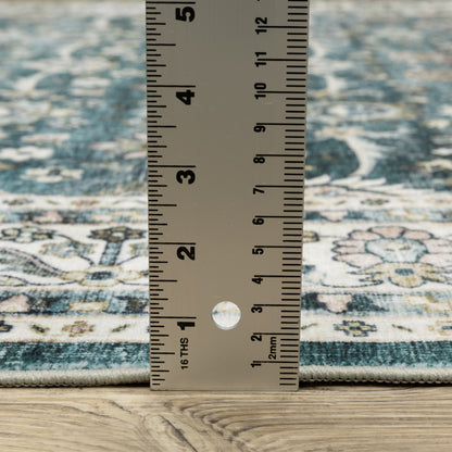 Oriental Weavers Sumter  Teal Ivory Traditional