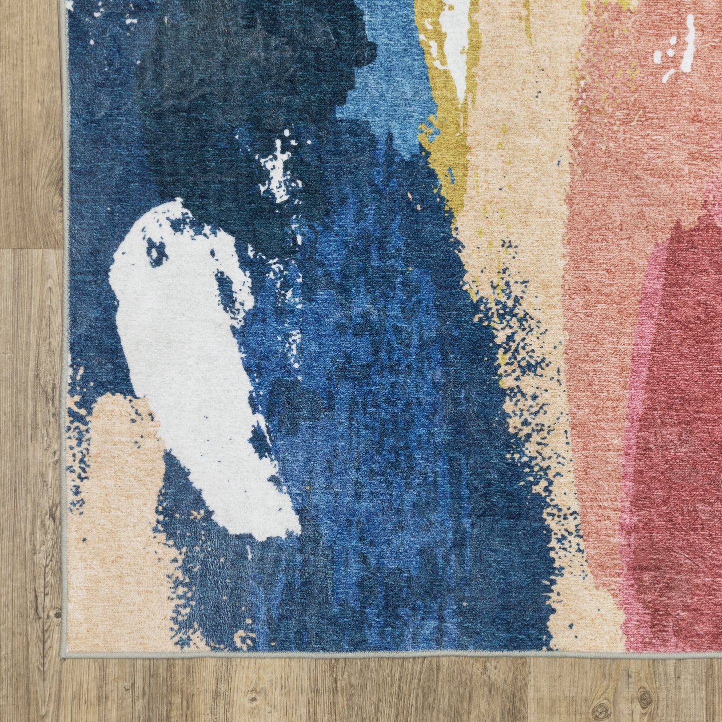 Oriental Weavers Sumter  Blue Gold Modern & Contemporary