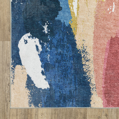 Oriental Weavers Sumter  Blue Gold Modern & Contemporary