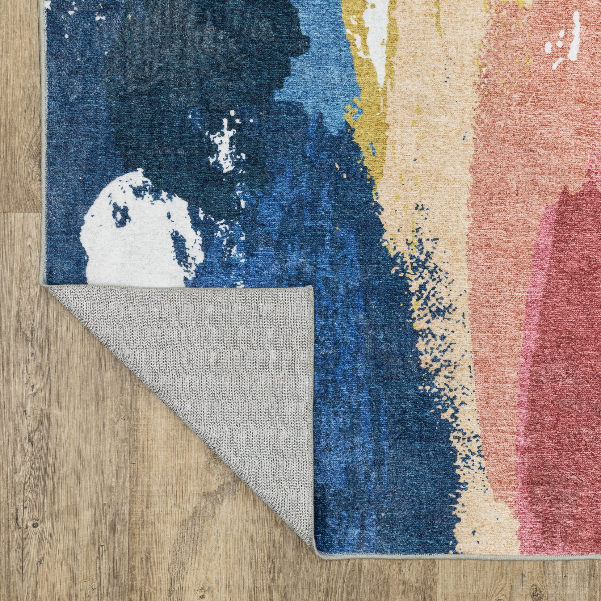 Oriental Weavers Sumter  Blue Gold Modern & Contemporary