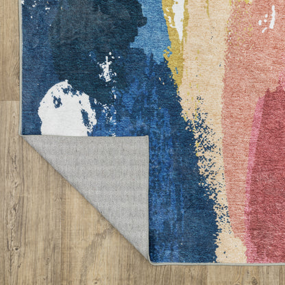 Oriental Weavers Sumter  Blue Gold Modern & Contemporary