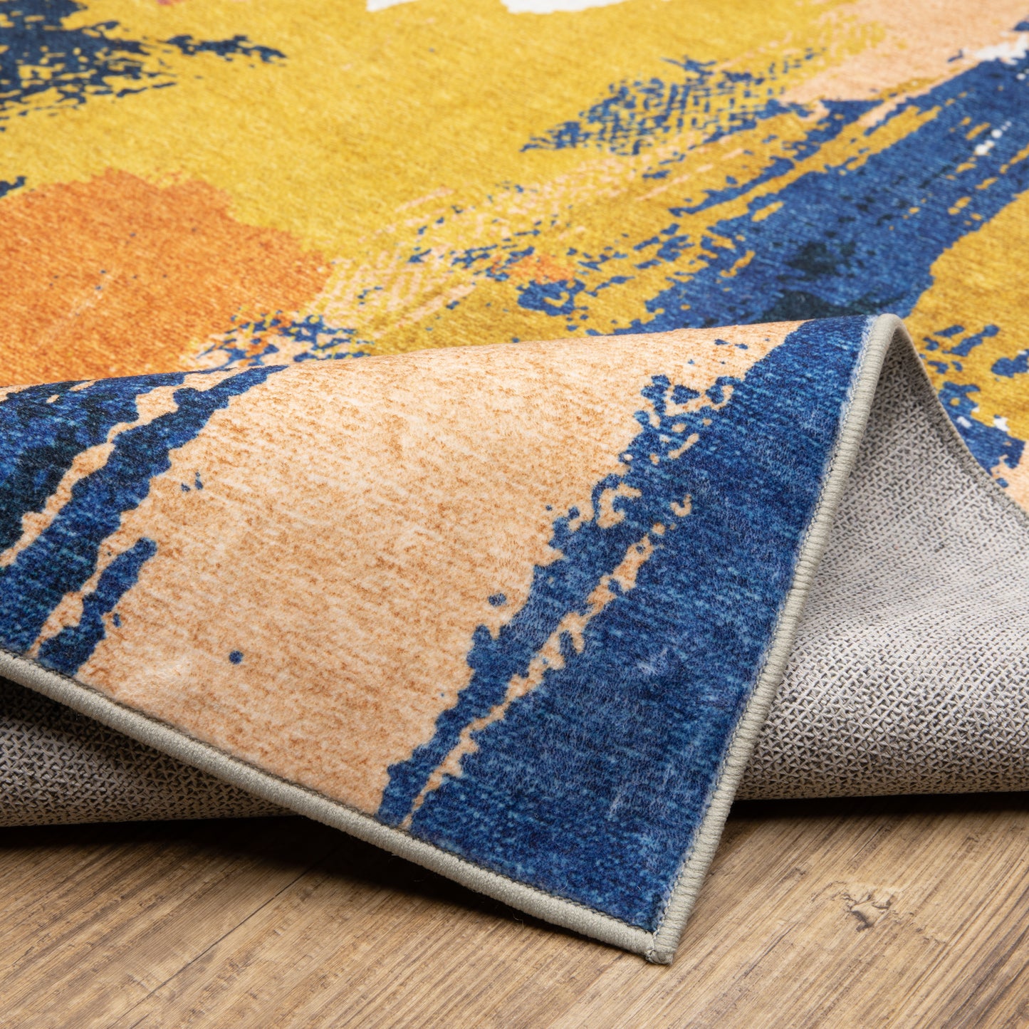 Oriental Weavers Sumter  Blue Gold Modern & Contemporary