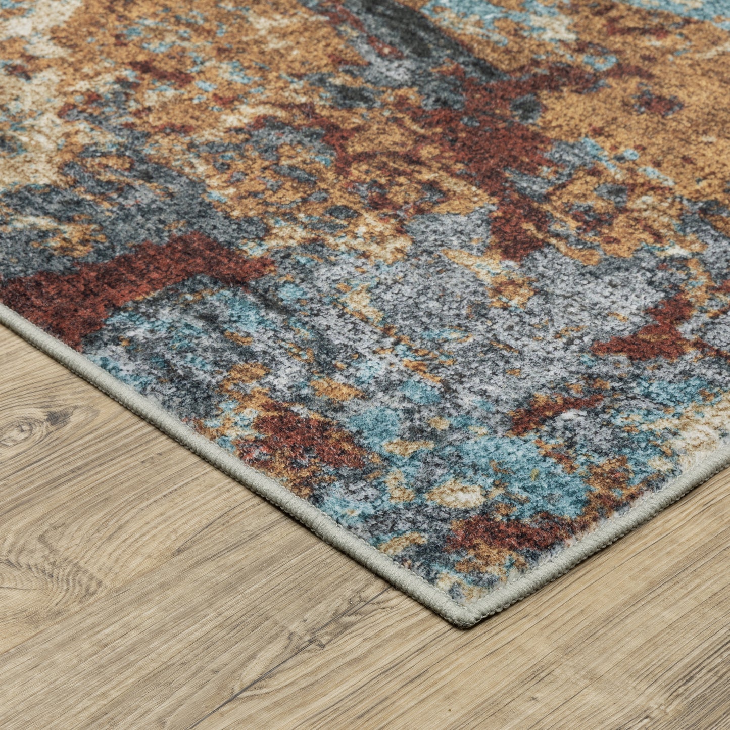 Oriental Weavers Sumter  Blue Rust Modern & Contemporary