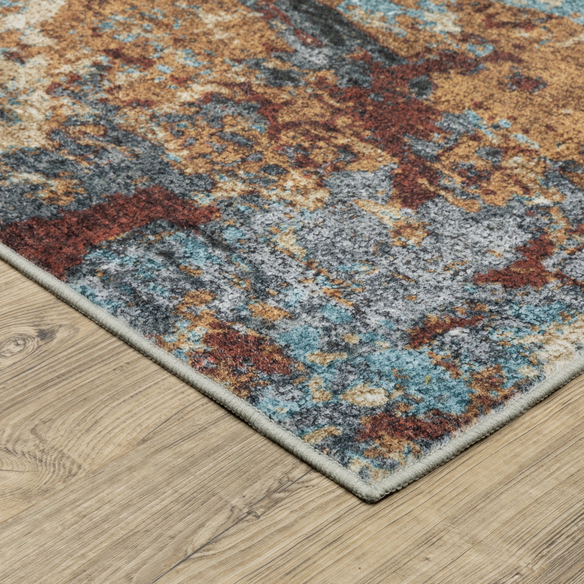 Oriental Weavers Sumter  Blue Rust Modern & Contemporary