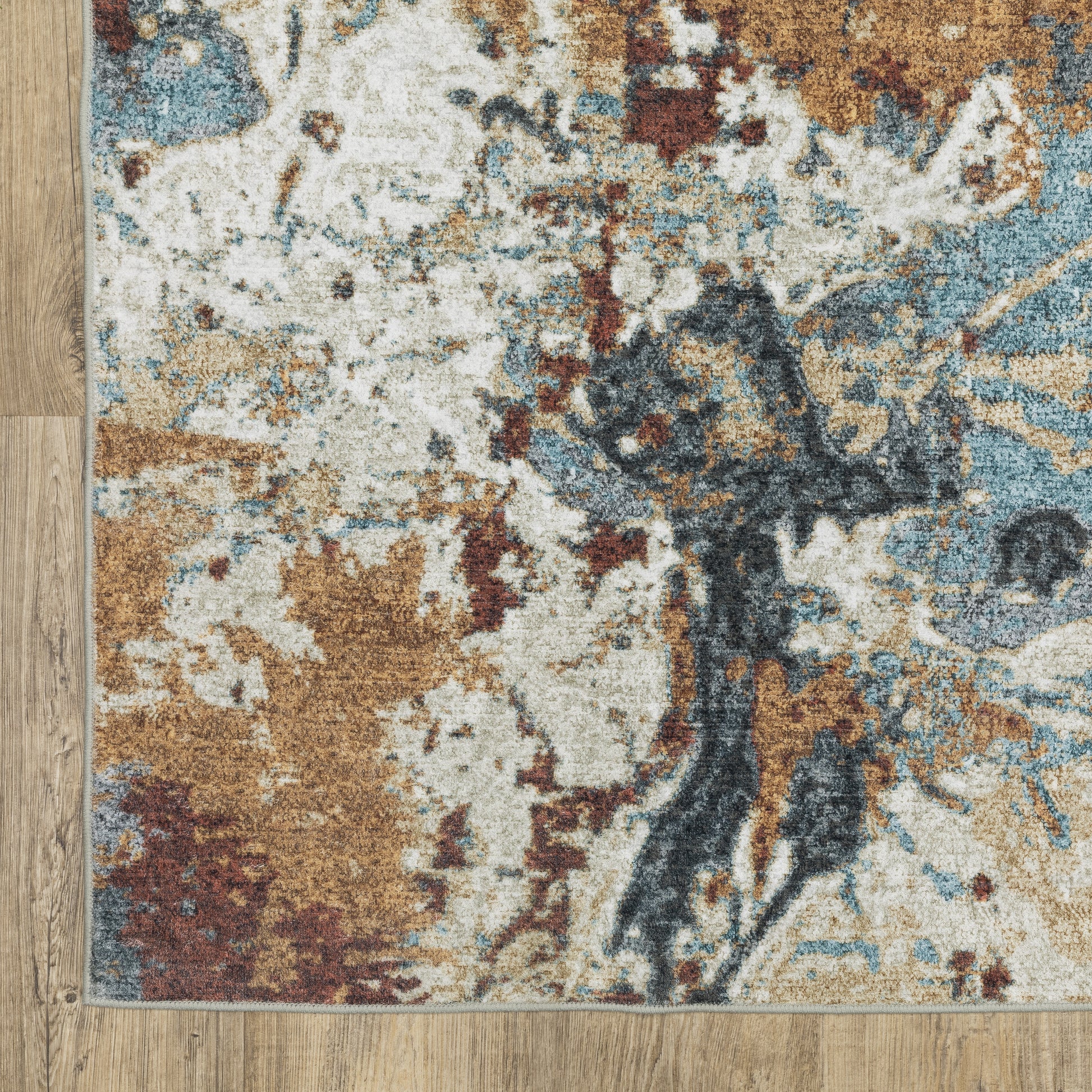 Oriental Weavers Sumter  Blue Rust Modern & Contemporary