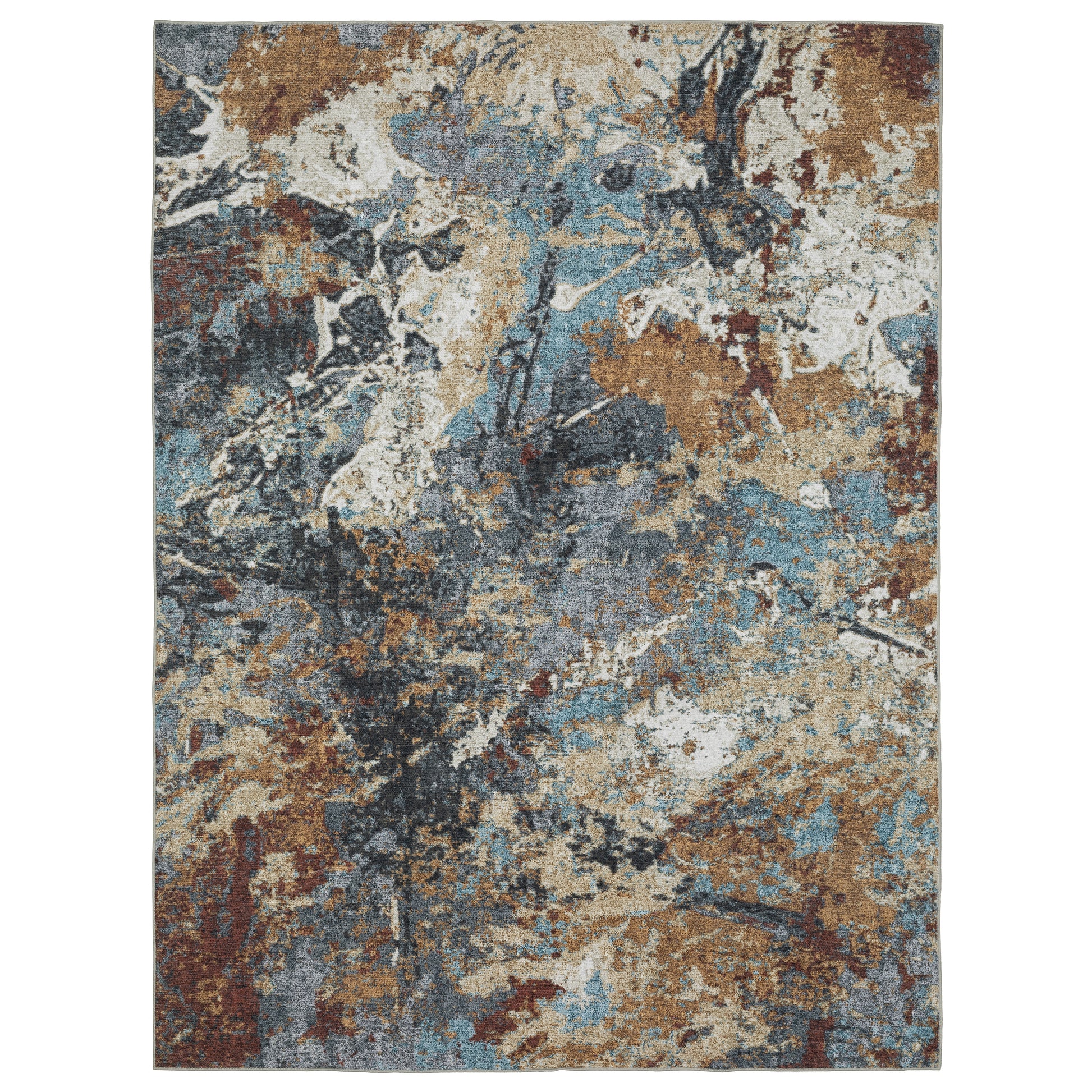 Oriental Weavers Sumter  Blue Rust Modern & Contemporary
