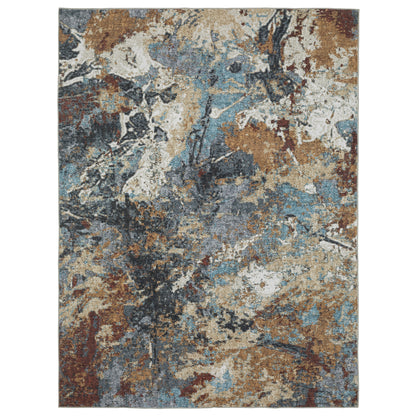 Oriental Weavers Sumter  Blue Rust Modern & Contemporary