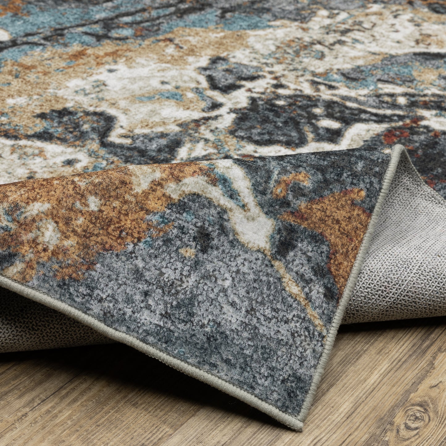 Oriental Weavers Sumter  Blue Rust Modern & Contemporary