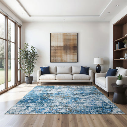 Oriental Weavers Sumter  Blue Ivory Modern & Contemporary