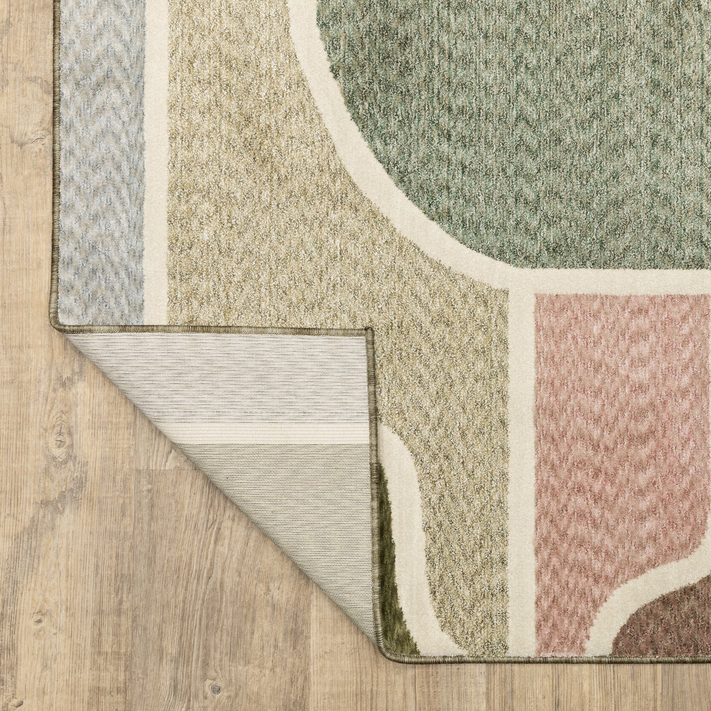 Oriental Weavers Tisdell  Green Multi Mid-Century Modern