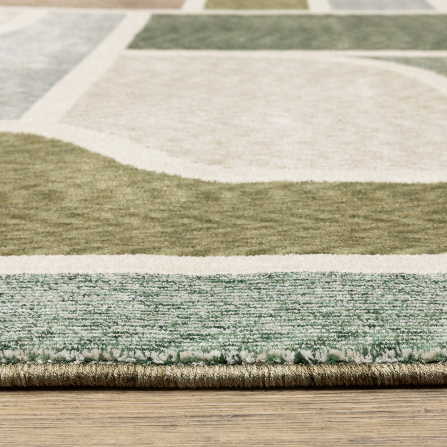 Oriental Weavers Tisdell  Green Multi Mid-Century Modern