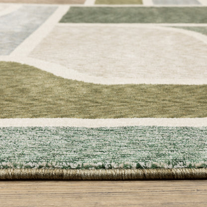 Oriental Weavers Tisdell  Green Multi Mid-Century Modern