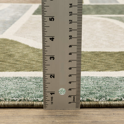 Oriental Weavers Tisdell  Green Multi Mid-Century Modern