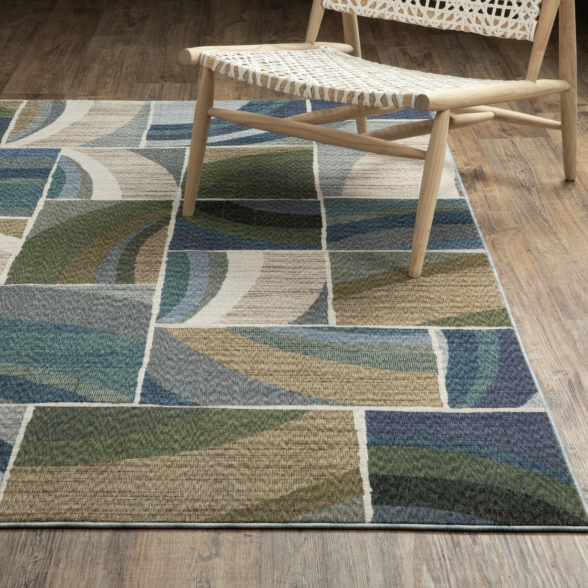 Oriental Weavers Tisdell  Blue Green Modern