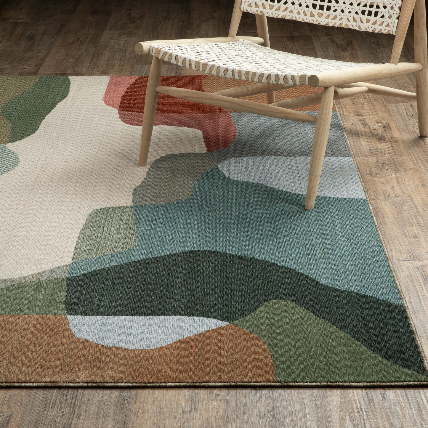 Oriental Weavers Tisdell  Multi-colored  Mid-Century Modern