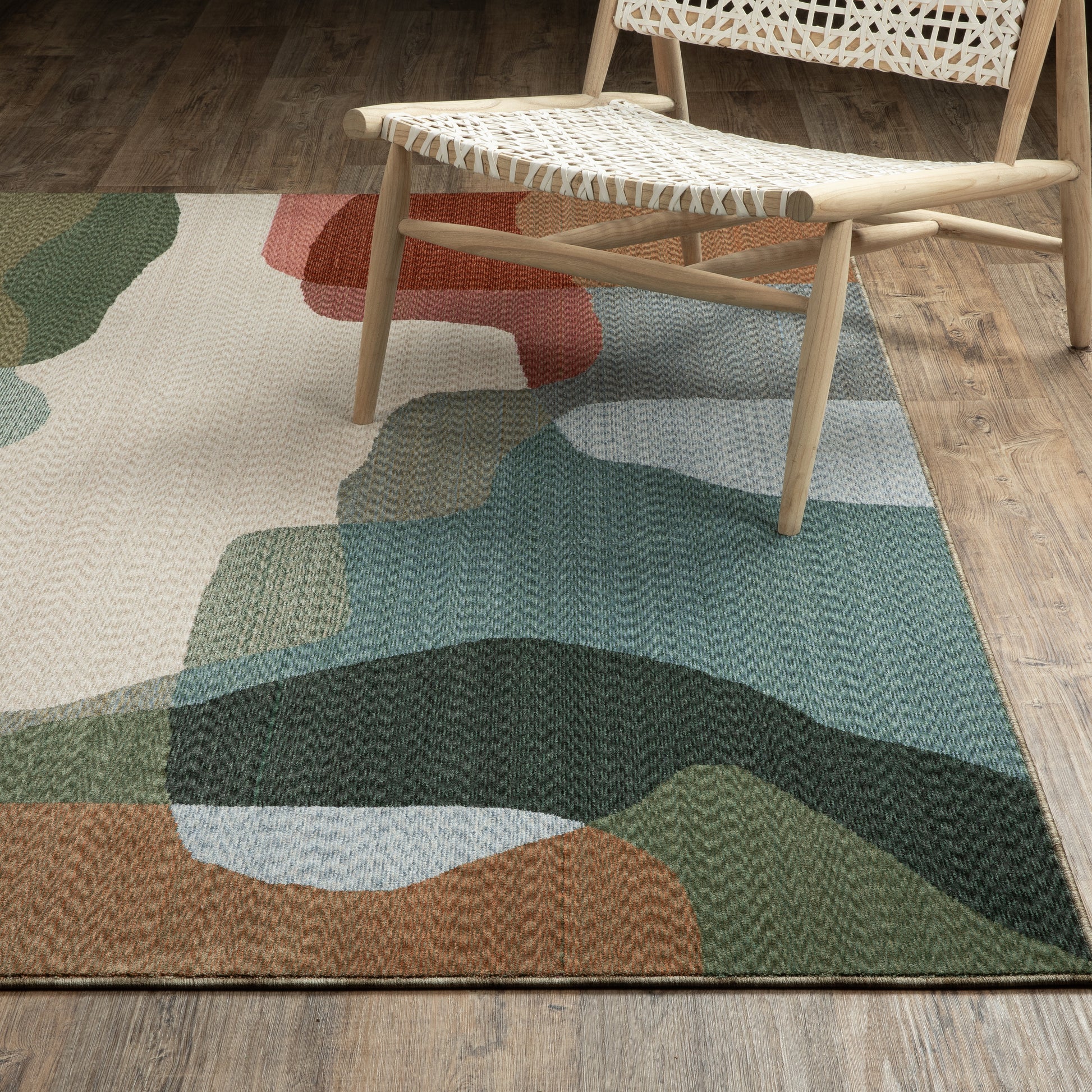 Oriental Weavers Tisdell  Multi-colored  Mid-Century Modern
